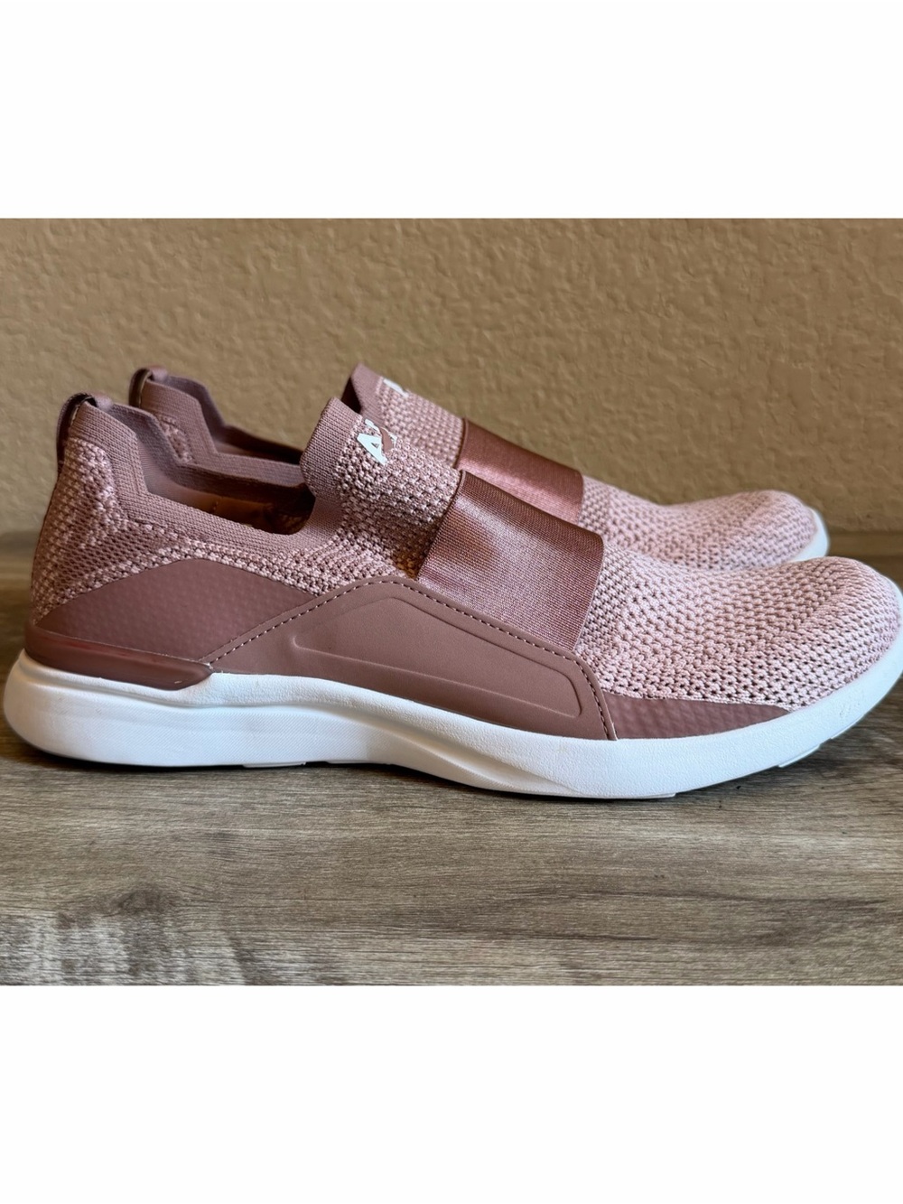 APL TechLoom Bliss women's slip-on sneakers in a rose dust color